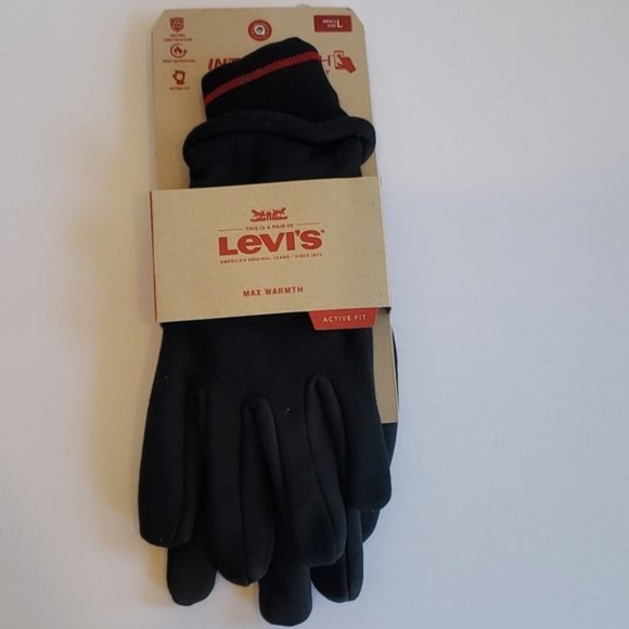 Levi's Jersey Fleece Mixed Media Gloves - Picture 2 of 4